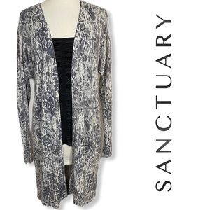 Anthropologie Sanctuary snake print duster